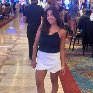 A’GACI High-Waist Split Front Skort Small